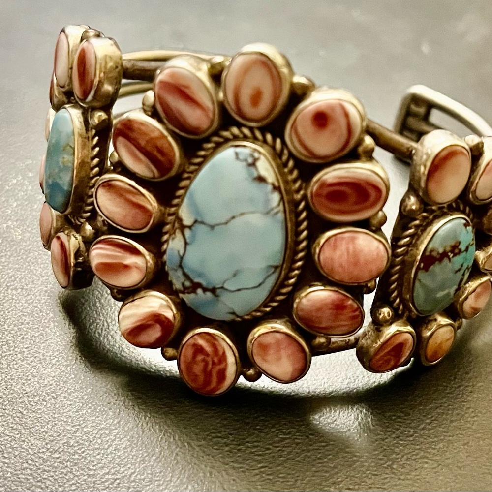 Golden Hills Turquoise and Wampum Native American Bracelet